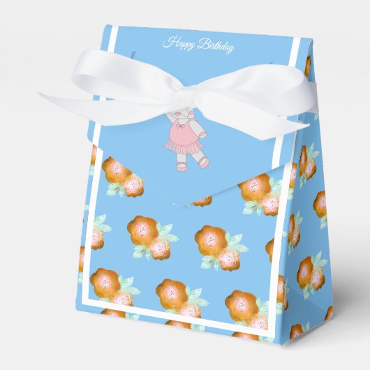 Lisima Ballet Hippo Gold Roos Birthday Gift/ Bedankdoosjes (Voorkant Zijde)