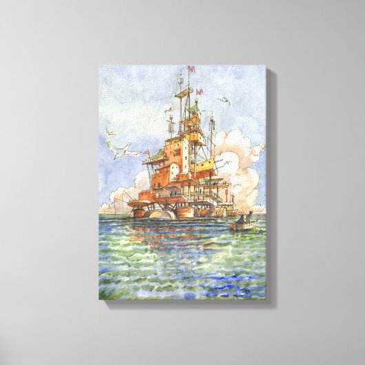 L'Isola Galleggiante Canvas Afdruk (Voorkant)