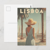 Lissabon 50s vintage briefkaart (Voorkant / Achterkant)