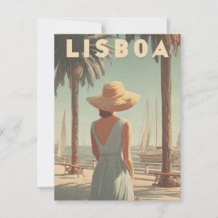 Lissabon 50s vintage briefkaart