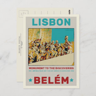 Lissabon Belem standbeeld Portugal Briefkaart