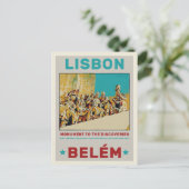 Lissabon Belem standbeeld Portugal Briefkaart (Staand voorkant)