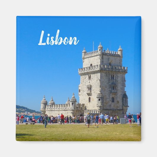 Lissabon Belem Tower Portugal Souvenir Magneet (Voorkant)
