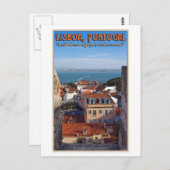Lissabon - Boat op de Tejo Briefkaart (Voorkant / Achterkant)