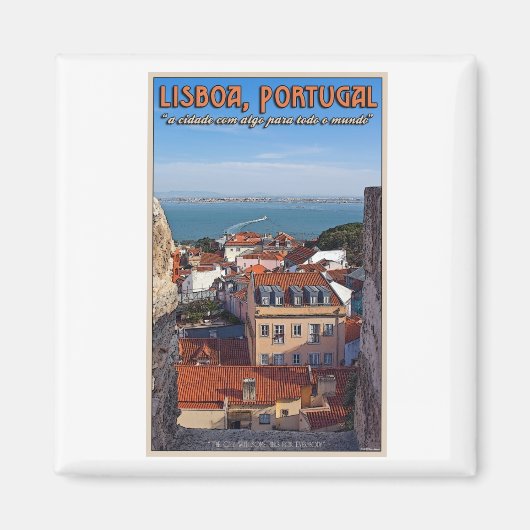 Lissabon - Boat op de Tejo Magneet (Voorkant)