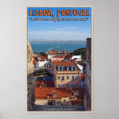 Lissabon - Boat op de Tejo Poster (Voorkant)