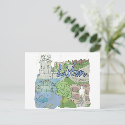Lissabon Briefkaart (Staand voorkant)