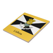 Lissabon City Flag Ceramic Tile Tegeltje (Zijkant)