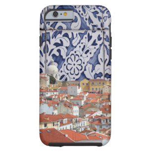 Lissabon City Portugal Tiles Montage - Azulejo Tough iPhone 6 Hoesje