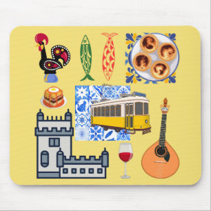 Lissabon City Symbolen Muismat