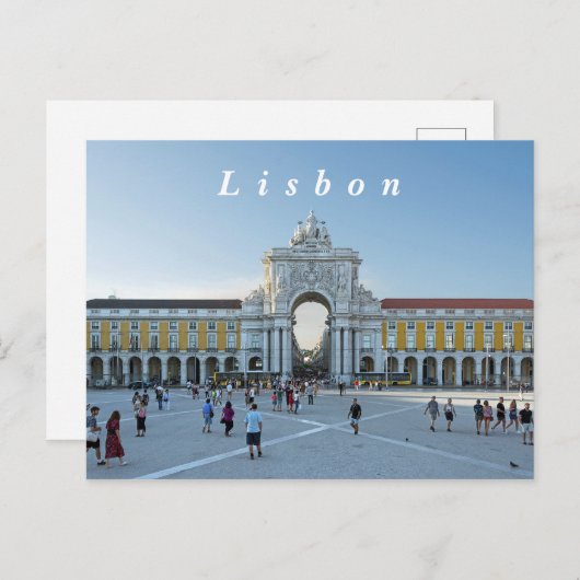 Lissabon. Commerce Square. Briefkaart (Voorkant / Achterkant)