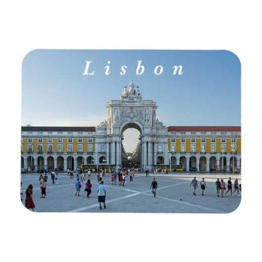 Lissabon. Commerce Square. Magneet (Horizontaal)