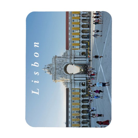 Lissabon. Commerce Square. Magneet (Verticaal)