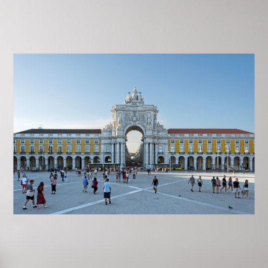 Lissabon. Commerce Square. Poster (Voorkant)