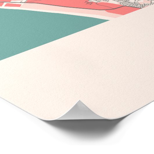 Lissabon - de stad Chalk in Portugal Poster (Hoek)