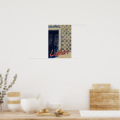 Lissabon-deur en -tegels illustratie Portugal Poster (Keuken)