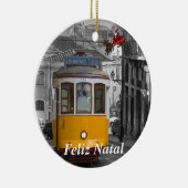 Lissabon Electric Tram-kerstversiering Keramisch Ornament (Rechts)