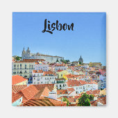 Lissabon gebouwen magneet (Voorkant)
