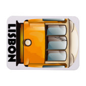 Lissabon gele Tram reisposter Magneet (Horizontaal)
