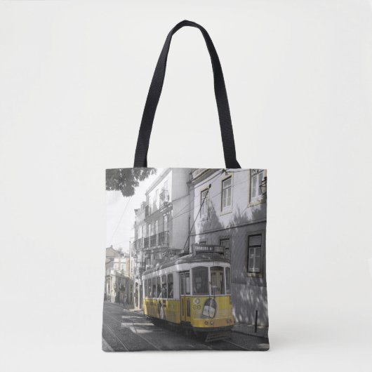 Lissabon Gele Tramway Tote Bag (Voorkant)