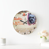 LISSABON GRAFFITI ART MET ZWARTE EN WITTE NUMMERS GROTE KLOK (Huis)