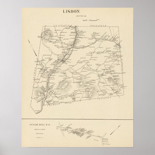 Lissabon, Grafton Co Poster (Voorkant)