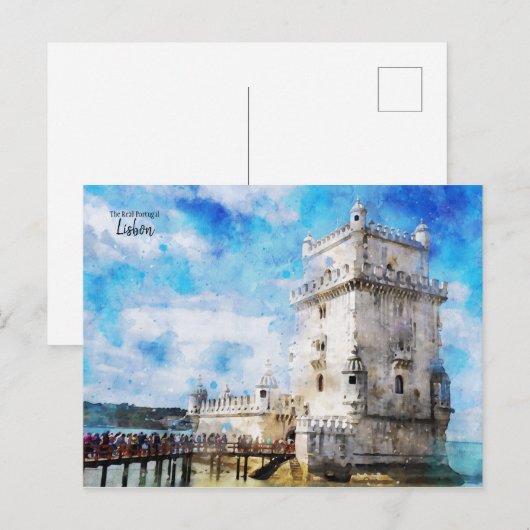 Lissabon - het Briefkaart van Real Portugal (Voorkant / Achterkant)
