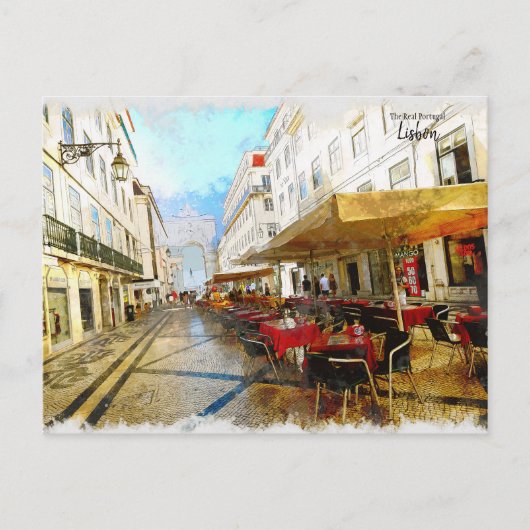 Lissabon - het echte Portugal Briefkaart (Voorkant)