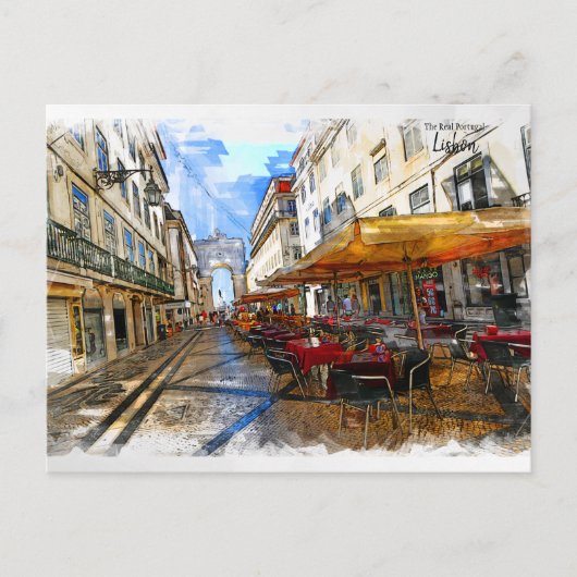 Lissabon - het echte Portugal Briefkaart (Voorkant)