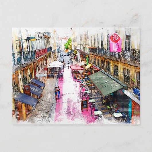 Lissabon - het echte Portugal Briefkaart (Voorkant)