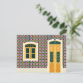 Lissabon huis met tegels briefkaart (Staand voorkant)