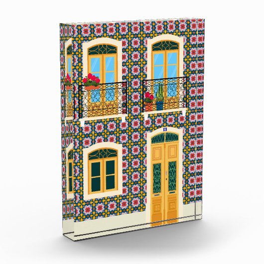Lissabon huis met tegels fotoblokken (Links)