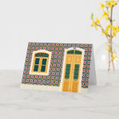 Lissabon huis met tegels kaart (Gele Bloem)