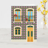 Lissabon huis met tegels kaart (Gele Bloem)