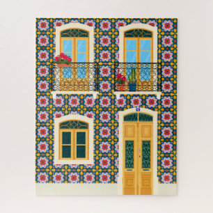 Lissabon huis met tegels legpuzzel