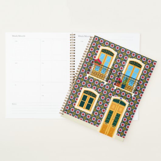 Lissabon huis met tegels planner (Display)