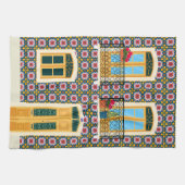 Lissabon huis met tegels theedoek (Horizontaal)