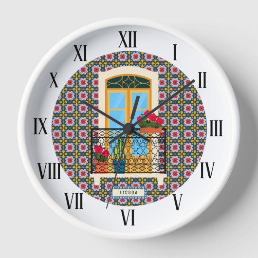 Lissabon huisraam met planten en tegels (Voorkant)