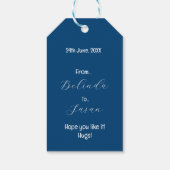 Lissabon huisraam met planten en tegels cadeaulabel (Achterkant)