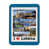 Lissabon - I Love - Portugal - Magneet (Verticaal)