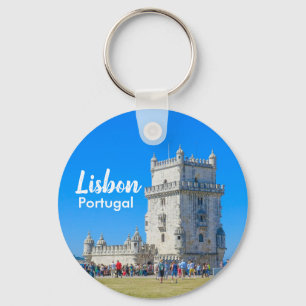 Lissabon in Portugal Belem Tower Souvenir Sleutelhanger