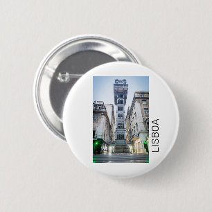 Lissabon in Portugal met Retro Lift Souvenir Ronde Button 5,7 Cm