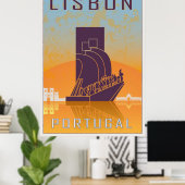 Lissabon-jaarposter Poster (Thuiskantoor)