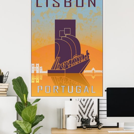 Lissabon-jaarposter Poster (Thuiskantoor)