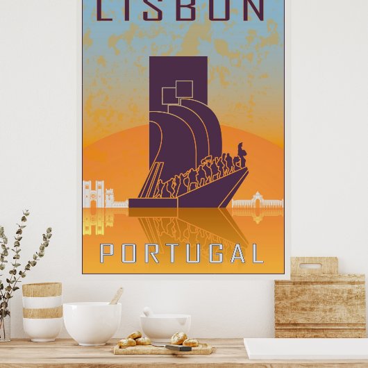 Lissabon-jaarposter Poster (Keuken)