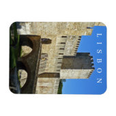 Lissabon kasteel uitzicht koelkastmagneet magneet (Horizontaal)