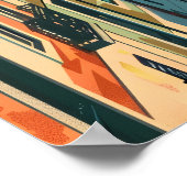 Lissabon kleuren: Tram verhalen in charmante strat Poster (Hoek)