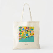 Lissabon kleurrijke Canvas tas, Abstracte winkelta Tote Bag (Voorkant)