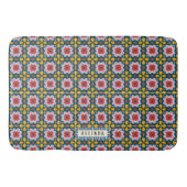 Lissabon kleurrijke tegels of azulejos patroon badmat (Voorkant)