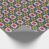 Lissabon kleurrijke tegels of azulejos patroon cadeaupapier (Hoek)